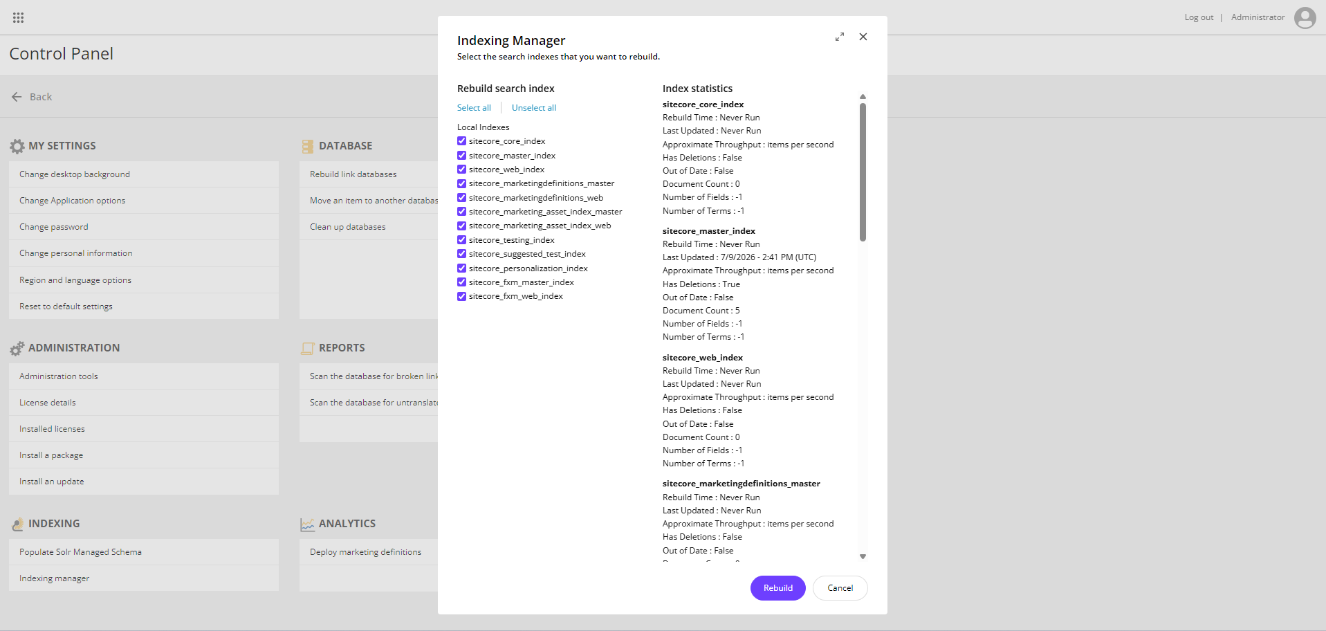 Indexing Manager in Sitecore 10.5