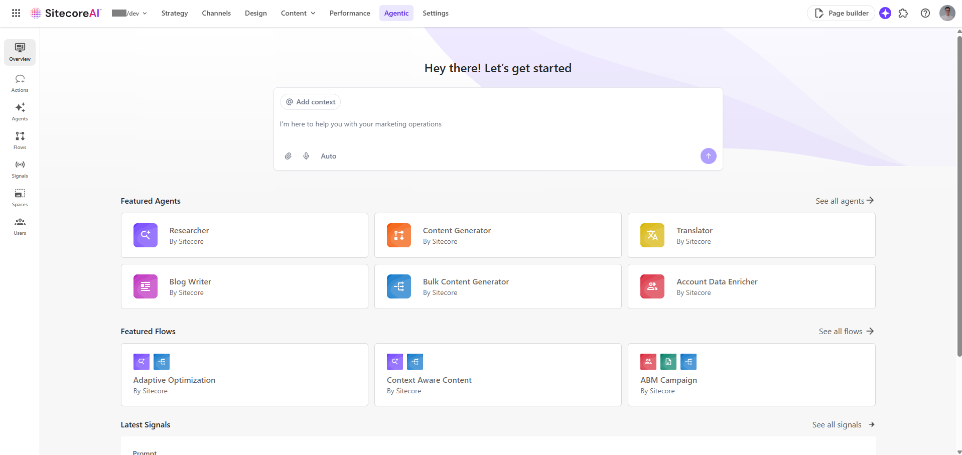 Agentic SitecoreAI